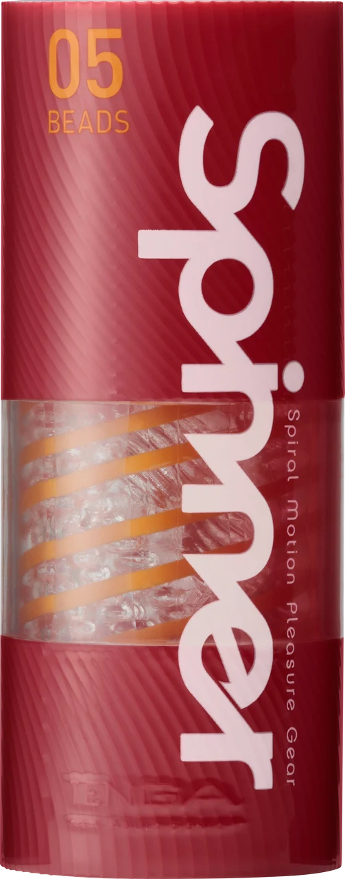 Tenga - Spinner 05 Beads Masturbator - Transparant/Oranje