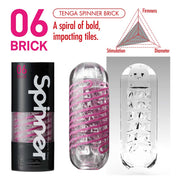 Tenga - Spinner 06 Brick Masturbator - Transparant/Paars