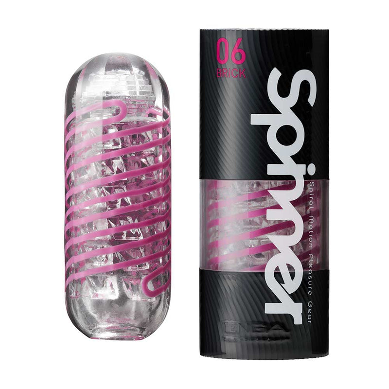 Tenga - Spinner 06 Brick Masturbator - Transparant/Paars
