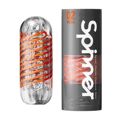 Tenga - Spinner 02 Hexa Masturbator - Transparant/Oranje