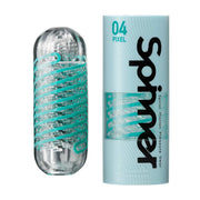 Tenga - Spinner 04 Pixel Masturbator - Transparant/Turquoise