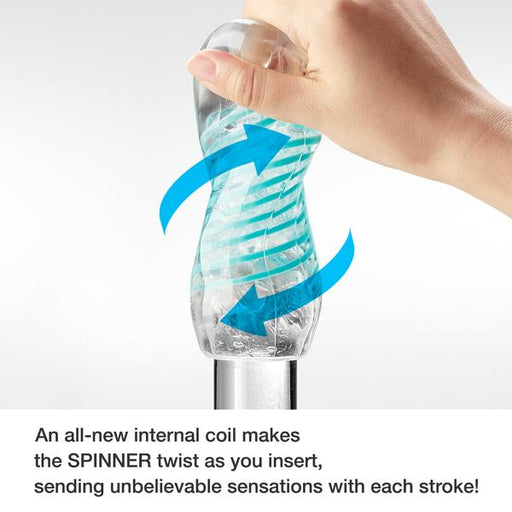 Tenga - Spinner 03 Shell Masturbator - Transparant/Neon