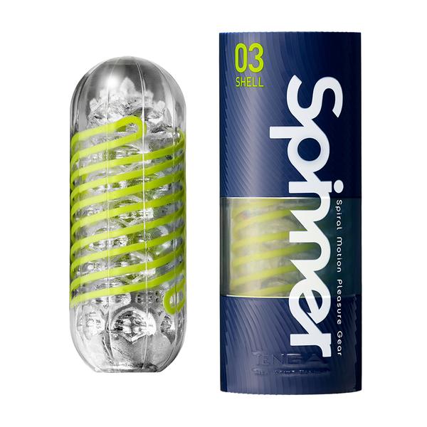 Tenga - Spinner 03 Shell Masturbator - Transparant/Neon