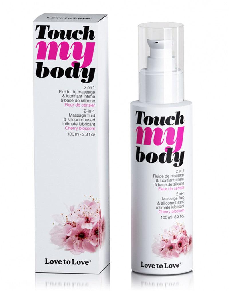 Touch my Body - Glijmiddel en Massageolie 2 In 1 - Kersenbloesem