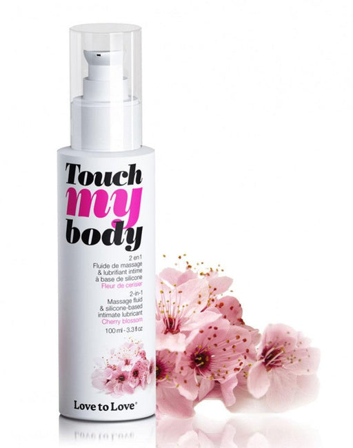 Touch my Body - Glijmiddel en Massageolie 2 In 1 - Kersenbloesem