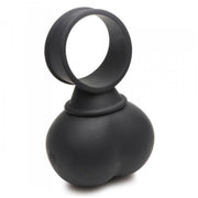 Trinity Vibes 28x Vibrerende Ball Stretcher - Zwart Siliconen-Erotiekvoordeel.nl