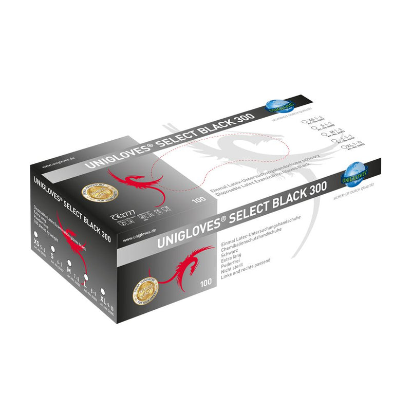 Unigloves - Select Black 300 - Lange chirurgische handschoenen - 100 stuks