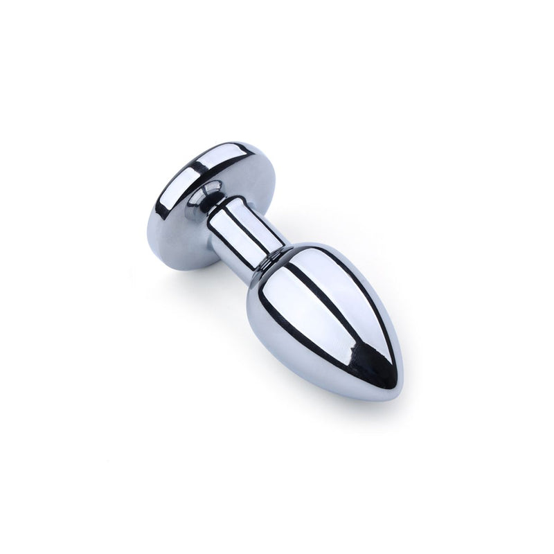 Vibrerende Buttplug met LED lampjes in 3 kleuren - Aluminium
