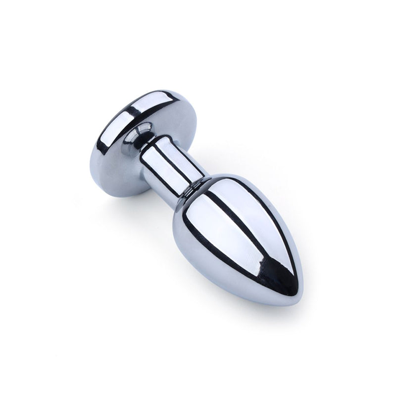 Vibrerende Buttplug met LED lampjes in 3 kleuren - Aluminium