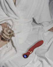 Viotec - Chance - G-Spot Vibrator - Massager - Met LCD Scherm - Goud en Wijnrood - Luxueuze Zachte Siliconen