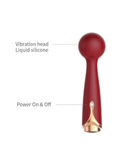 Viotec - Firelick - Mini Vibrator - Wand Vibrator - Goud en Wijnrood - Luxueus Zacht Siliconen