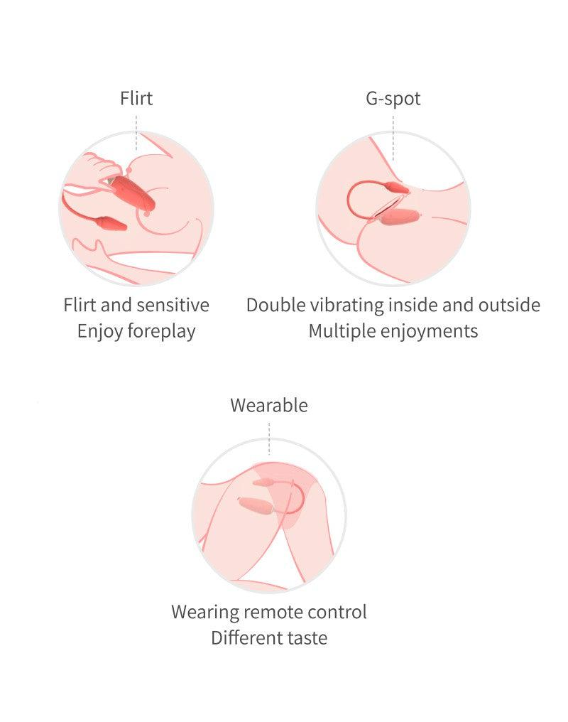 Viotec - Flora - Draagbare Vibrator met App Bediening - Wijnrood - Om Te Dragen in je Slip