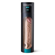 Virgite - Penis sleeve die echt aanvoelt - Met Opening Voor de Balzak - 19.8 cm - Lichte Huidskleur