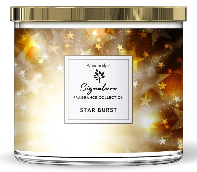 Woodbridge - Luxe Geurkaars Met 3 lonten STARBURST - citroen vanille kaneel amber musk-Erotiekvoordeel.nl