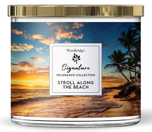 Woodbridge - Luxe Geurkaars Met 3 lonten STROLL ON The BEACH - bergamot lavendel geranium gember patchouli-Erotiekvoordeel.nl