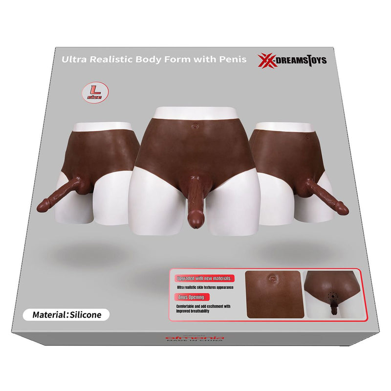 XX-DreamToys - Bodysuit - Female to Male - Drag - Ultra Realistisch Onderlichaam met Penis - Bruin