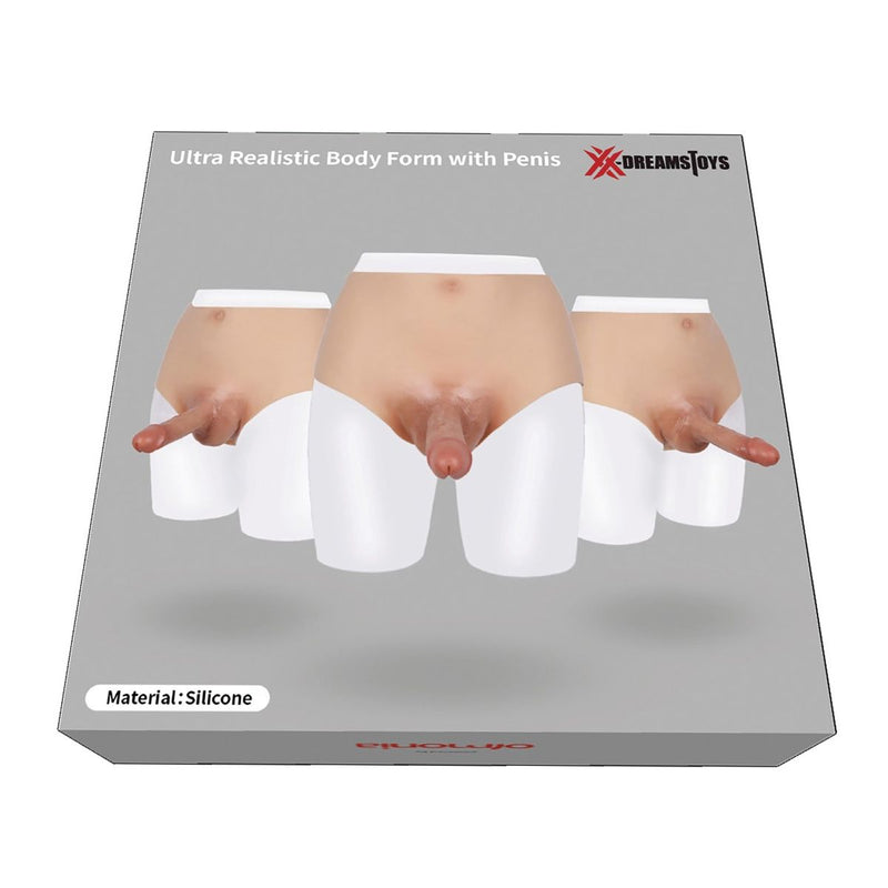 XX-DreamToys - Bodysuit - Female to Male - Drag - Ultra Realistisch Onderlichaam met Penis - Lichte huidkleur