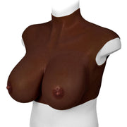 XX-DreamToys - Ultra Realistische Bodysuit - Drag - Bovenlijf Met Borsten - Bruin