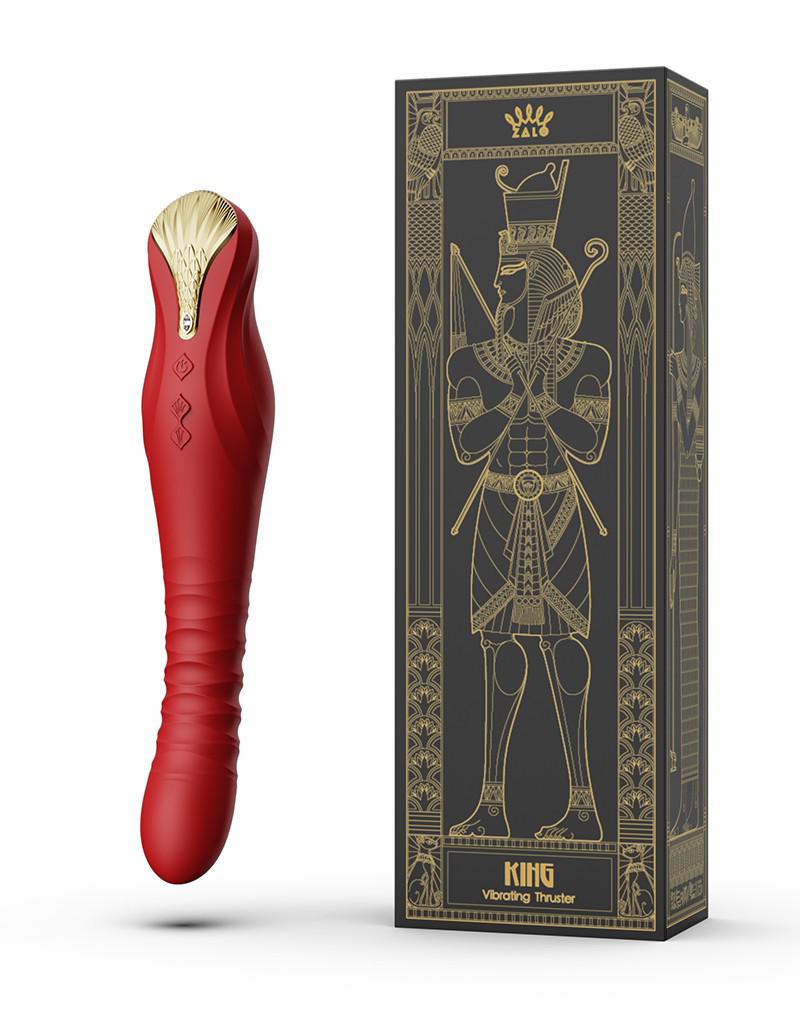 Zalo - King - Stotende Vibrator Met Powerthrust Technologie - Rood