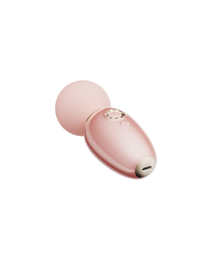 Zalo - Ava - Verwarmende Mini Wand Vibrator met App bediening - Lichtroze