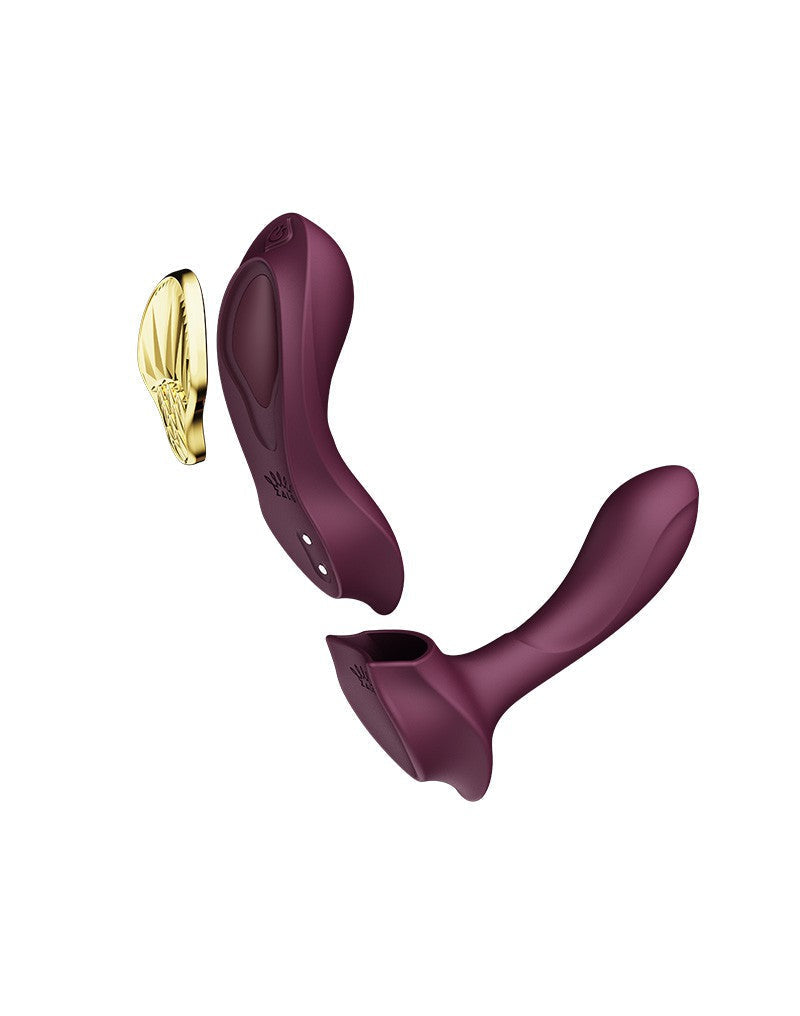 Zalo - Aya - Draagbare Panty Vibrator Met Afstandsbediening - Vibrerend Slipje - Amethyst Paars