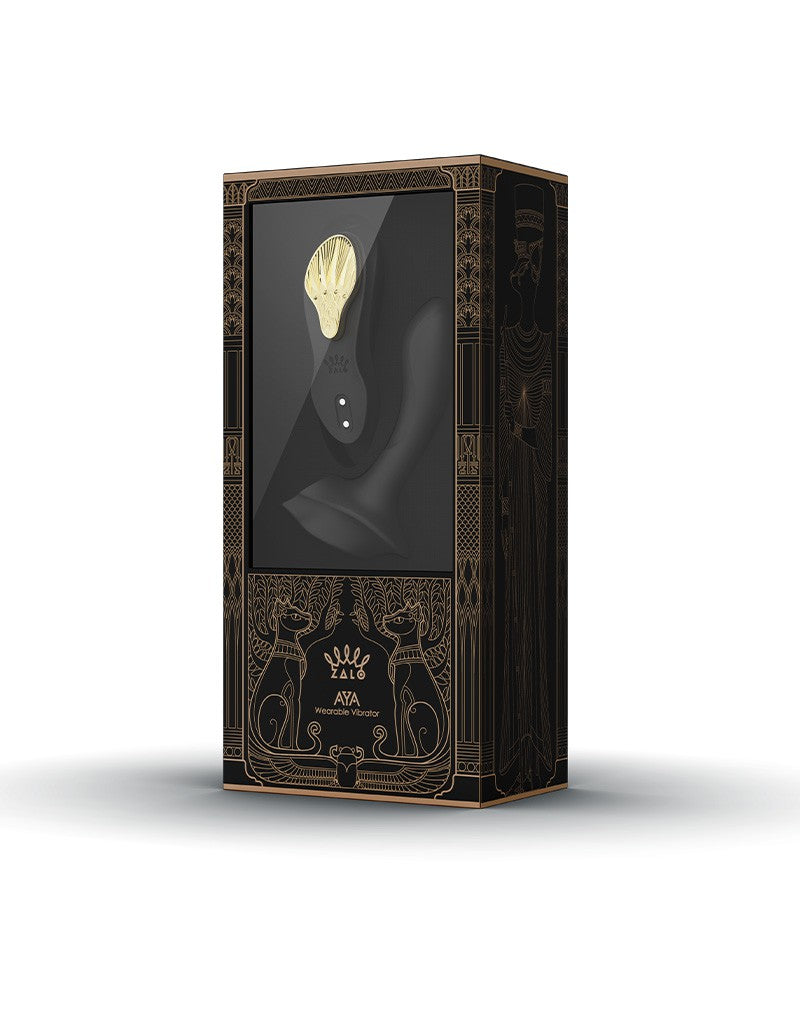 Zalo - Aya - Draagbare Panty Vibrator Met Afstandsbediening - Vibrerend Slipje - Obsidian Zwart