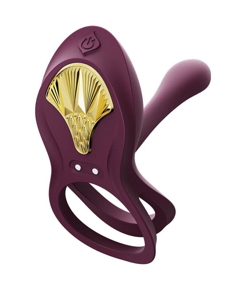 Zalo - Bayek - Vibrerende Cockring & Partner Vibrator Met Afstandsbediening - Amethyst Paars