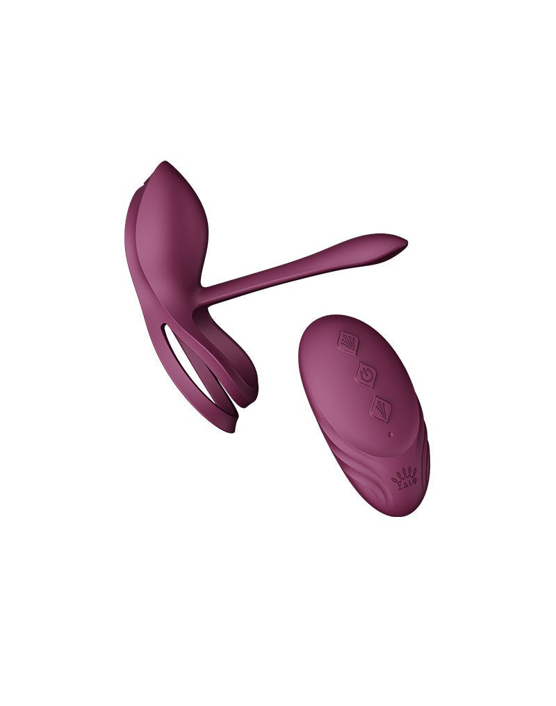 Zalo - Bayek - Vibrerende Cockring & Partner Vibrator Met Afstandsbediening - Amethyst Paars