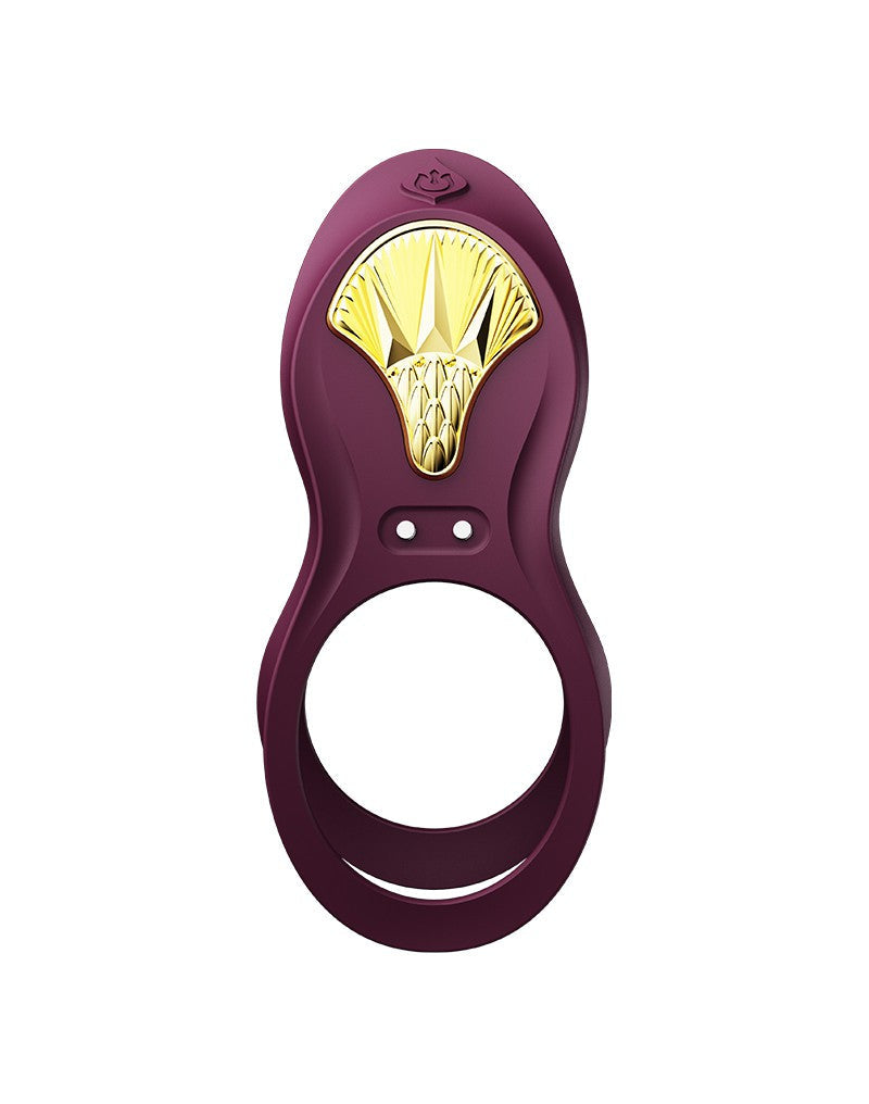 Zalo - Bayek - Vibrerende Cockring & Partner Vibrator Met Afstandsbediening - Amethyst Paars