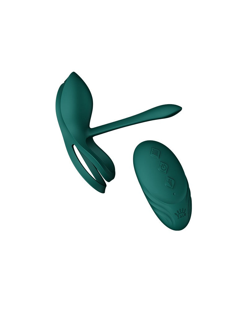 Zalo - Bayek - Vibrerende Cockring & Partner Vibrator Met Afstandsbediening - Smaragdgroen