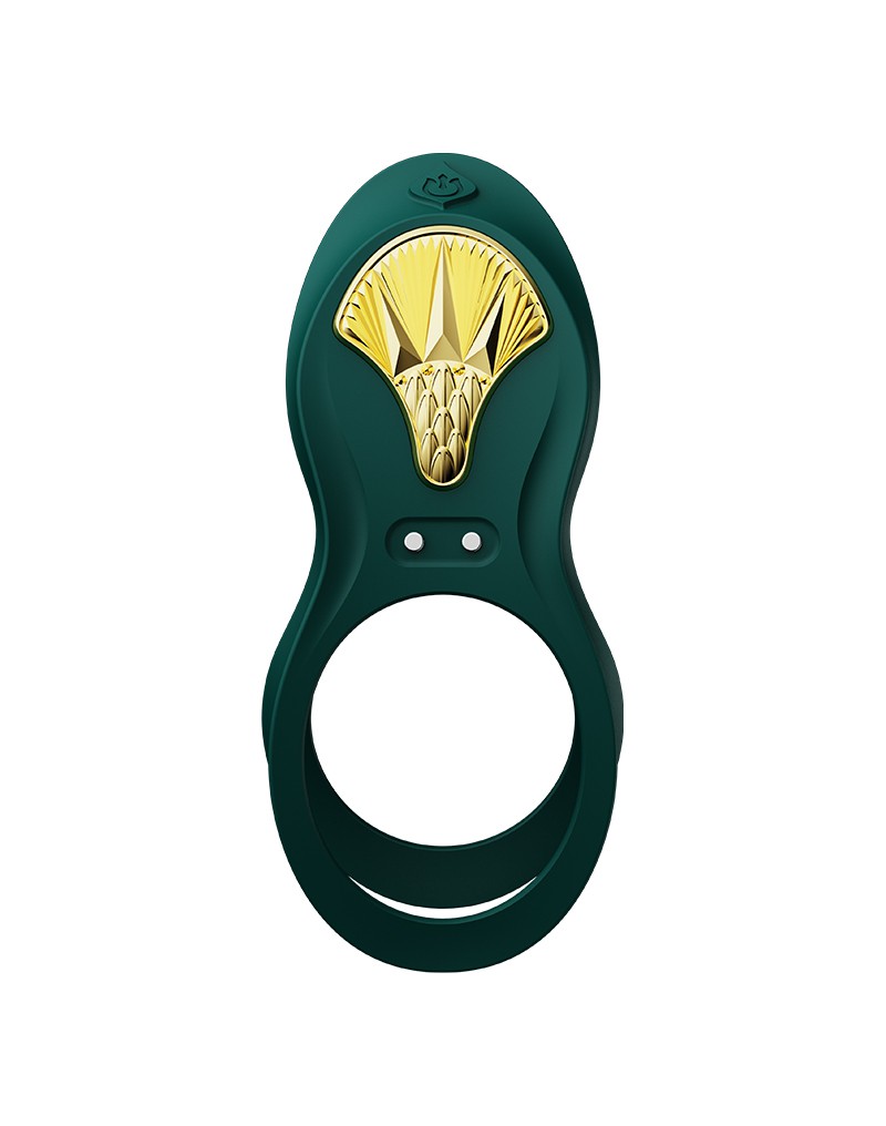 Zalo - Bayek - Vibrerende Cockring & Partner Vibrator Met Afstandsbediening - Smaragdgroen