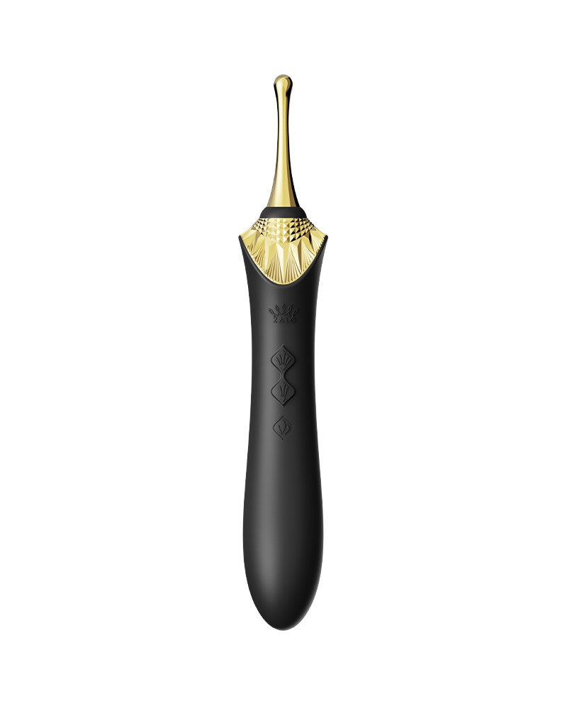 Zalo - Bess 2 - Verwarmde Pinpoint Clitoris Vibrator- Met Extra opzetstukken - Obsidian Zwart