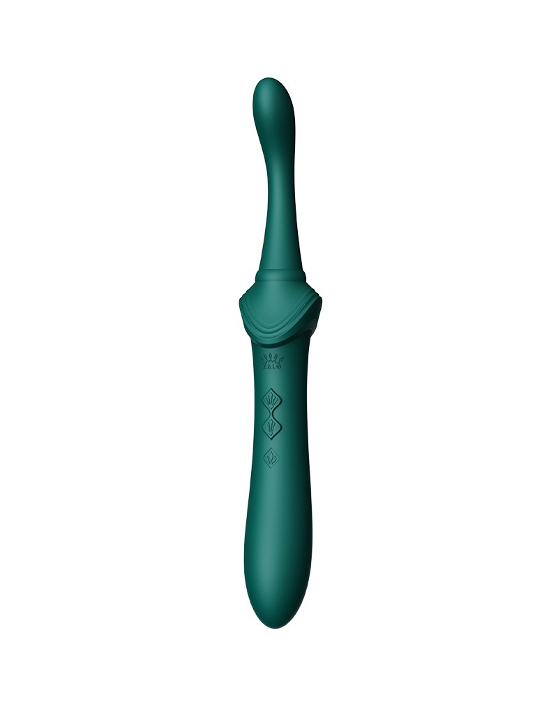 Zalo - Bess 2 - Verwarmde Pinpoint Clitoris Vibrator- Met Extra opzetstukken - Smaragdgroen