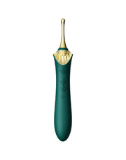 Zalo - Bess 2 - Verwarmde Pinpoint Clitoris Vibrator- Met Extra opzetstukken - Smaragdgroen