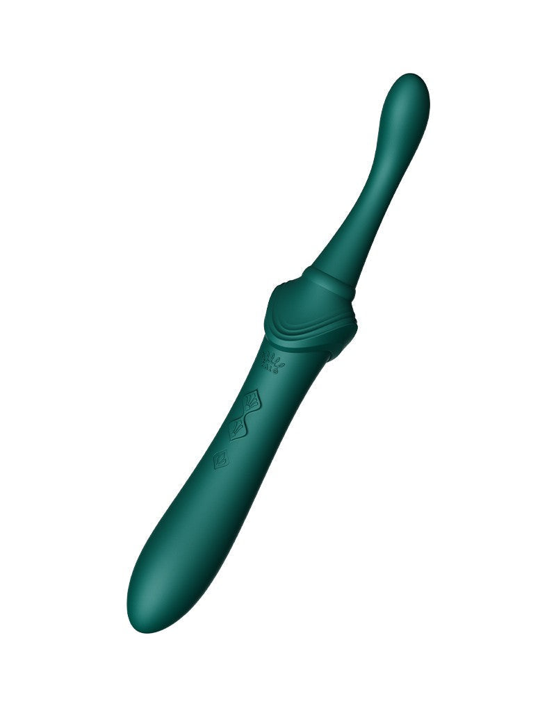 Zalo - Bess 2 - Verwarmde Pinpoint Clitoris Vibrator- Met Extra opzetstukken - Smaragdgroen
