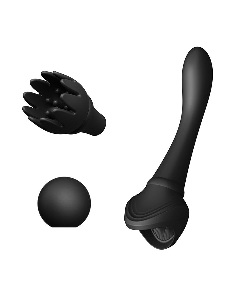 Zalo - Bess - Clitoris Pinpoint Vibrator - Met Extra opzetstukken - Obsidian Zwart