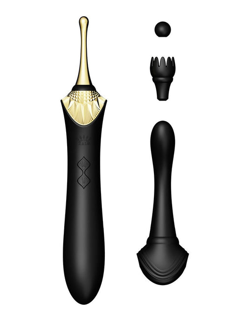 Zalo - Bess - Clitoris Pinpoint Vibrator - Met Extra opzetstukken - Obsidian Zwart