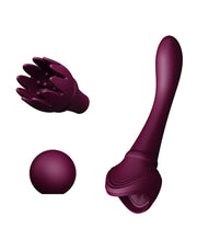 Zalo - Bess - Clitoris Pinpoint Vibrator - Met Extra opzetstukken - Robijn Rood