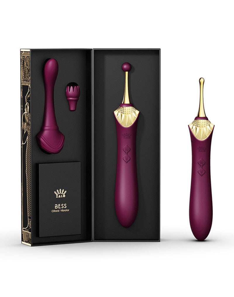Zalo - Bess - Clitoris Pinpoint Vibrator - Met Extra opzetstukken - Robijn Rood