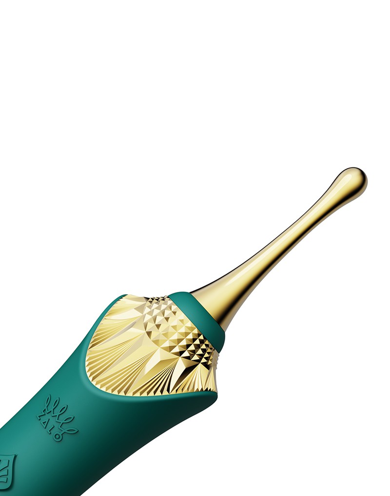 Zalo - Bess - Clitoris Pinpoint Vibrator - Met Extra opzetstukken - Smaragd Groen