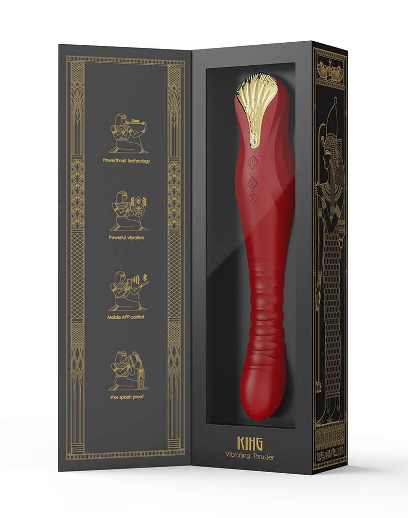 Zalo - King - Stotende Vibrator Met Powerthrust Technologie - Rood