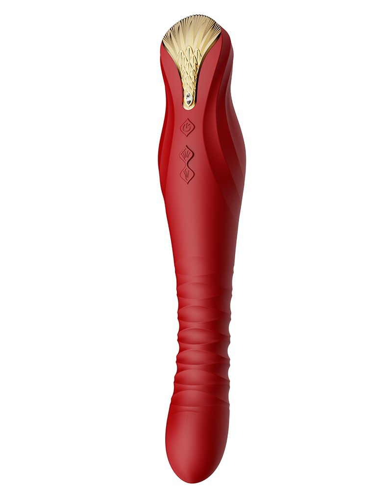 Zalo - King - Stotende Vibrator Met Powerthrust Technologie - Rood