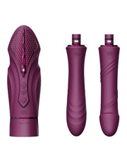 Zalo - Sesh - Verwarmende Stotende Vibrator met Afstandsbediening - Amethyst Paars