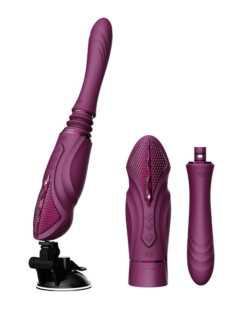 Zalo - Sesh - Verwarmende Stotende Vibrator met Afstandsbediening - Amethyst Paars