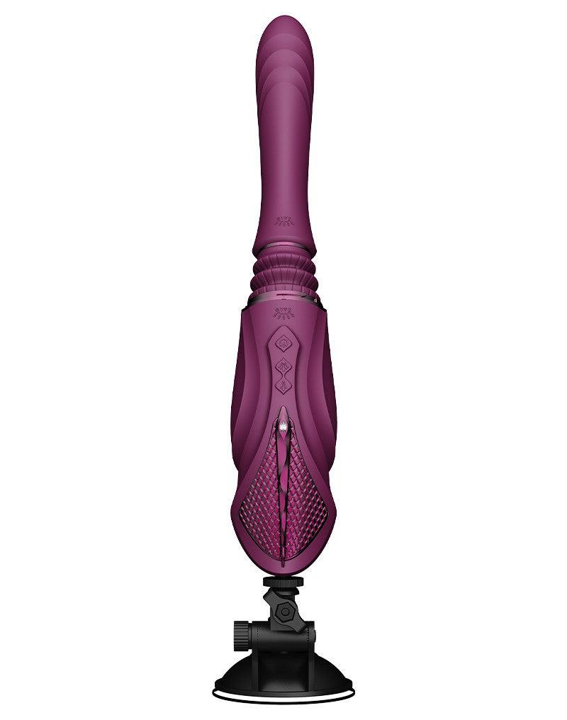 Zalo - Sesh - Verwarmende Stotende Vibrator met Afstandsbediening - Amethyst Paars