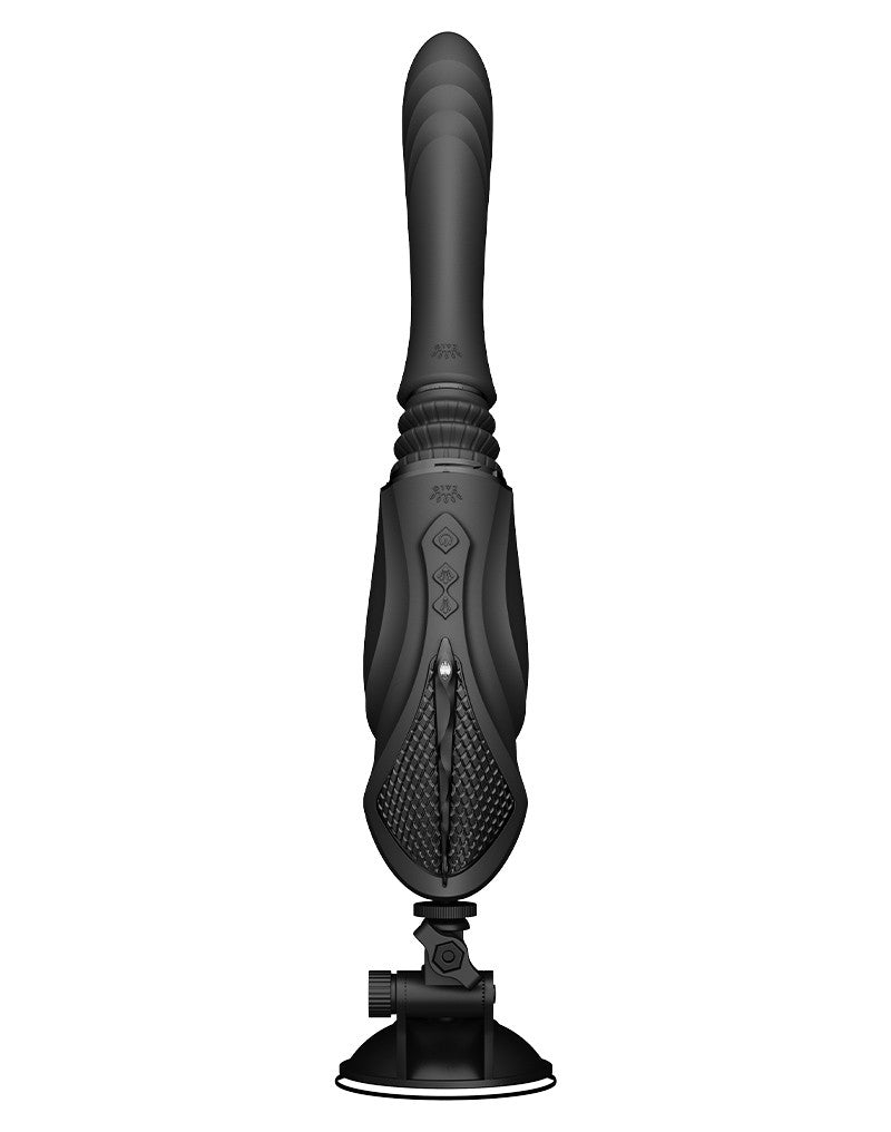 Zalo - Sesh - Verwarmende Stotende Vibrator met Afstandsbediening - Obsidian Zwart