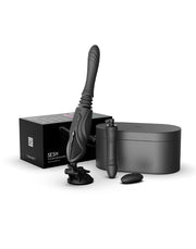 Zalo - Sesh - Verwarmende Stotende Vibrator met Afstandsbediening - Obsidian Zwart