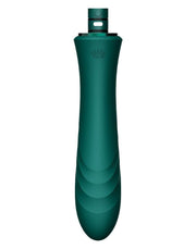 Zalo - Sesh - Verwarmende Stotende Vibrator met Afstandsbediening - Smaragd Groen