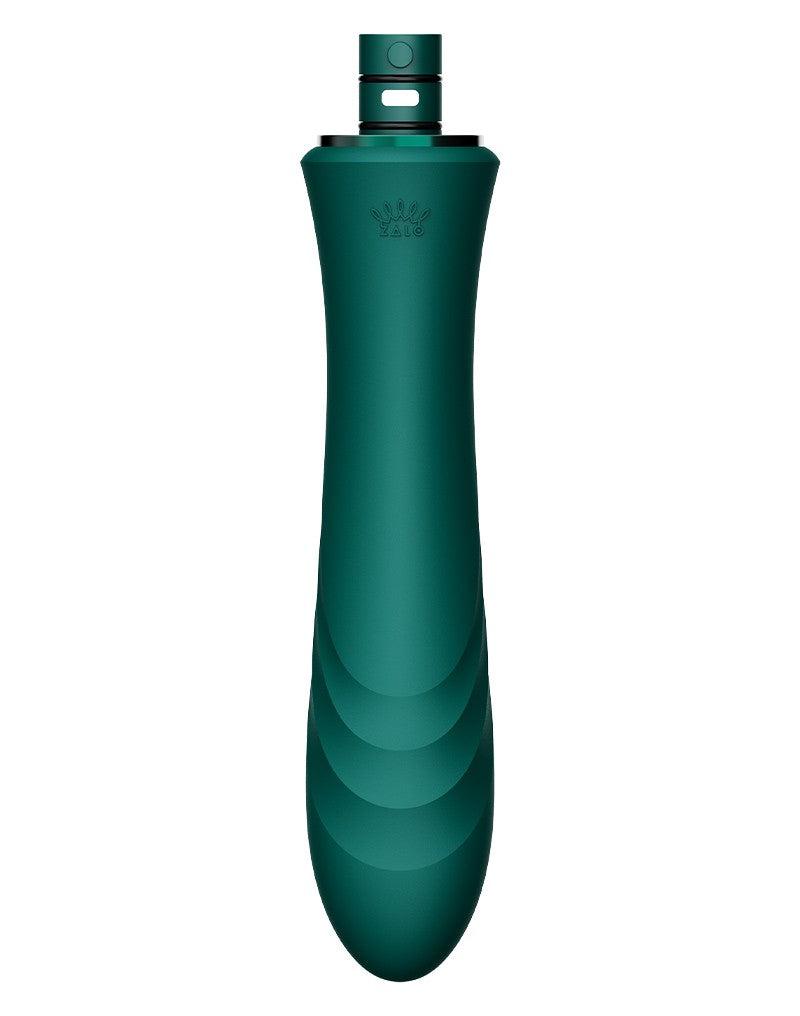 Zalo - Sesh - Verwarmende Stotende Vibrator met Afstandsbediening - Smaragd Groen