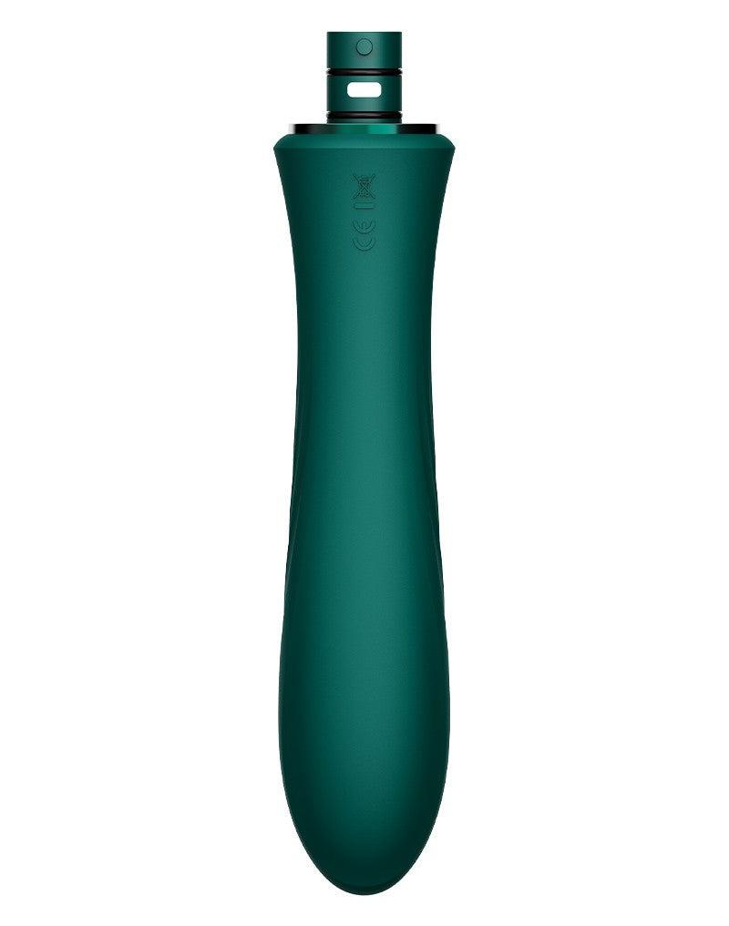 Zalo - Sesh - Verwarmende Stotende Vibrator met Afstandsbediening - Smaragd Groen